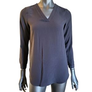 71B. NWT Adrianna Papell Charcoal Textured Blouse - XS